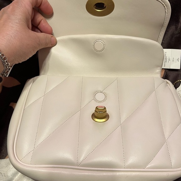 Coach NWT Chalk Quilted Madison Pillow Shoulder Bag - Picture 8 of 16